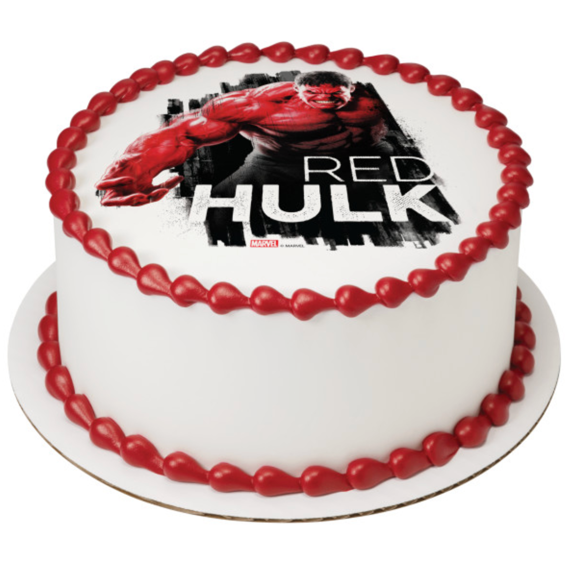 Officially Licensed Marvel Studios Captain America Brave New World Red Hulk PhotoCake Edible Image Cake Topper Canada
