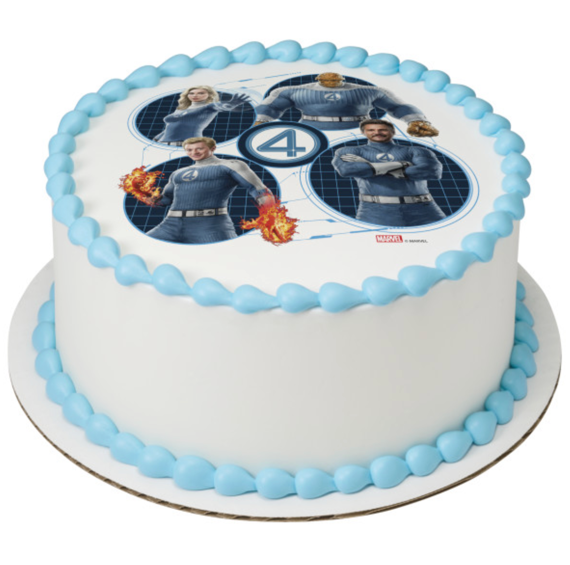 Marvel Studios Fantastic Four officially licensed PhotoCake edible image cake topper for birthday cake Canada
