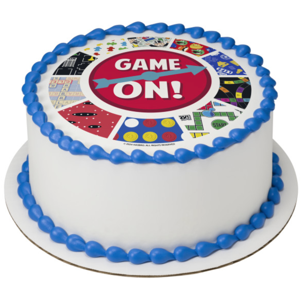 Hasbro Game Night Game On officially licensed PhotoCake edible image cake topper made in Canada
