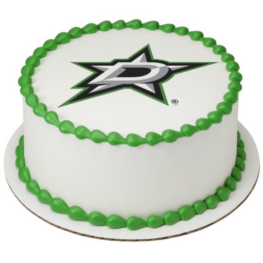 Dallas Stars NHL licensed PhotoCake edible image cake topper printed on edible paper, ships Canada-wide
