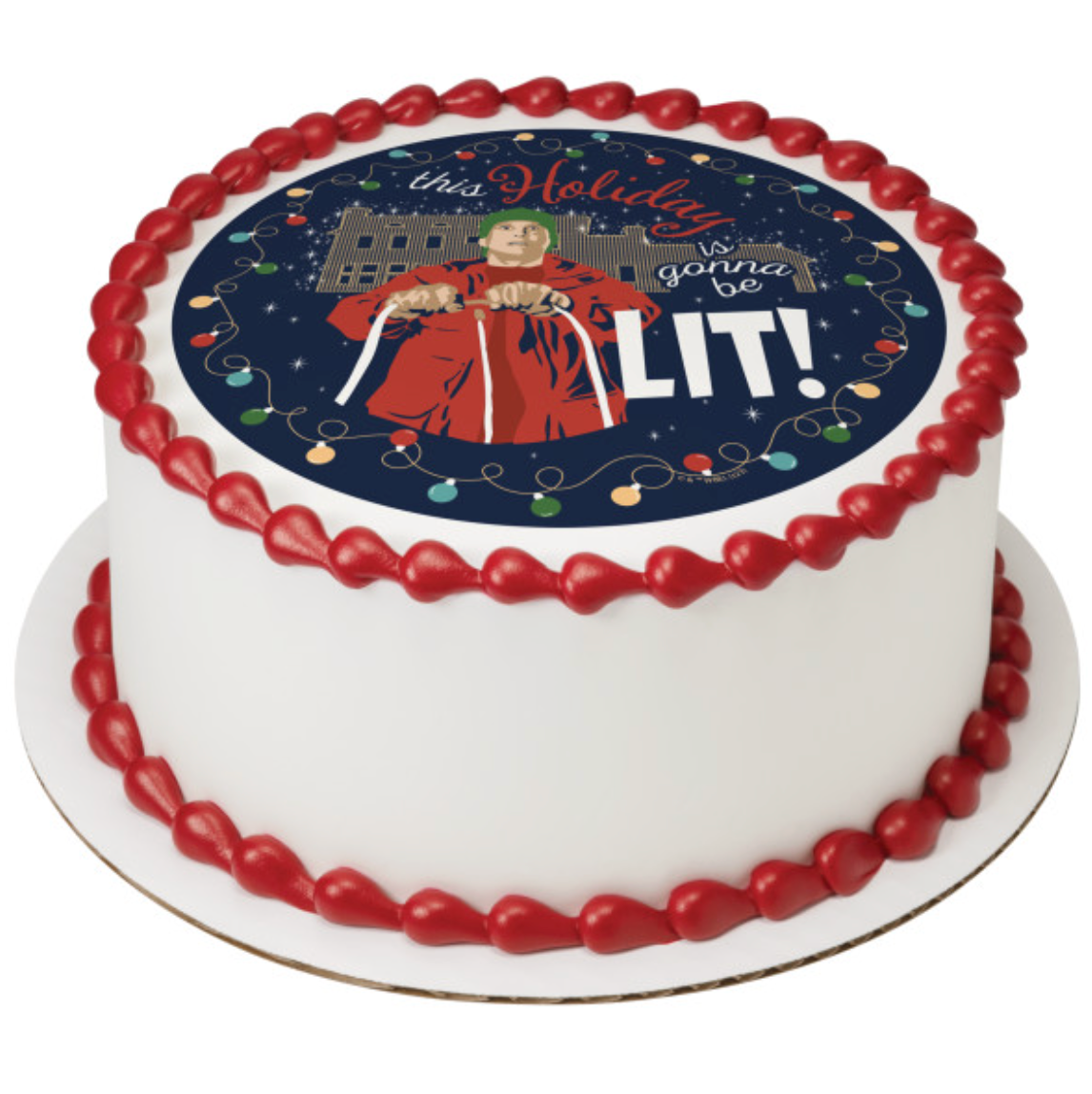 Licensed National Lampoon's Christmas Vacation PhotoCake Edible Image cake topper printed on edible icing sheet, made in Canada
