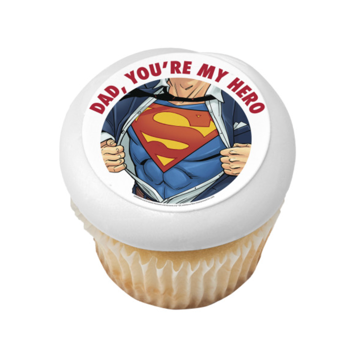 Superman Dad You're My Hero PhotoCake Edible Image edible icing cake topper, officially licensed, Canada
