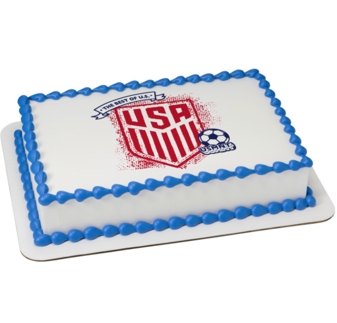 Officially licensed U.S. Soccer The Best of U.S. PhotoCake® Edible Image® icing cake topper, vibrant full-colour print, available in Canada
