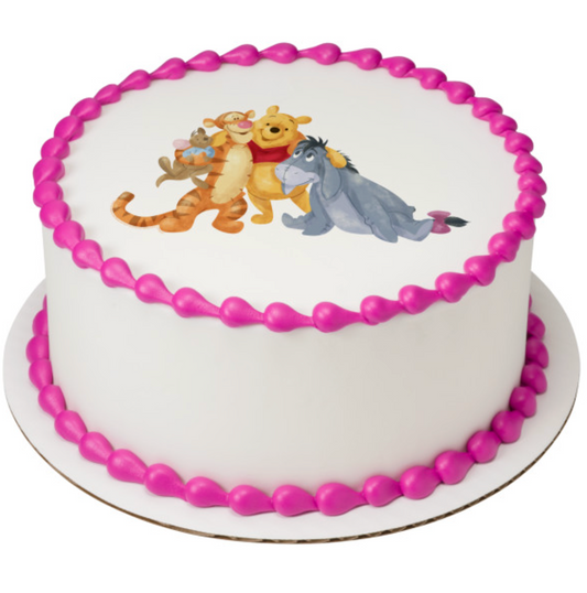 Disney Winnie the Pooh and Friends officially licensed PhotoCake® Edible Image® cake topper made in Canada
