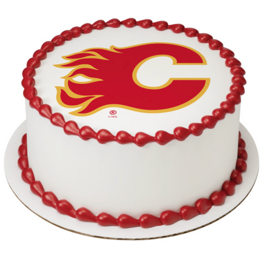 Officially Licensed NHL Calgary Flames PhotoCake Edible Image Cake Topper - Canada
