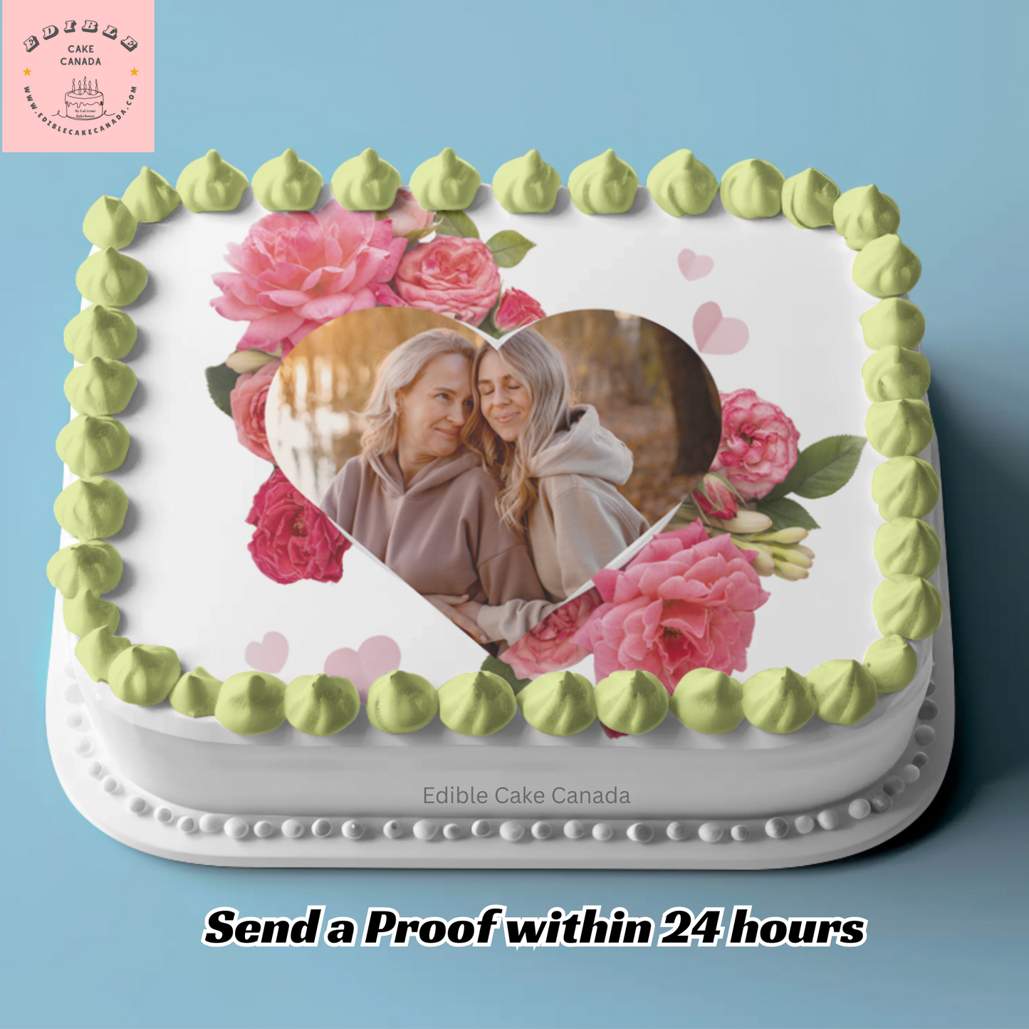 CUSTOM Mum Photo Icing cake Topper | Personalize Mother's Day Frosting Sheet Topper | Grandma Nana, Mama Edible Image Topper