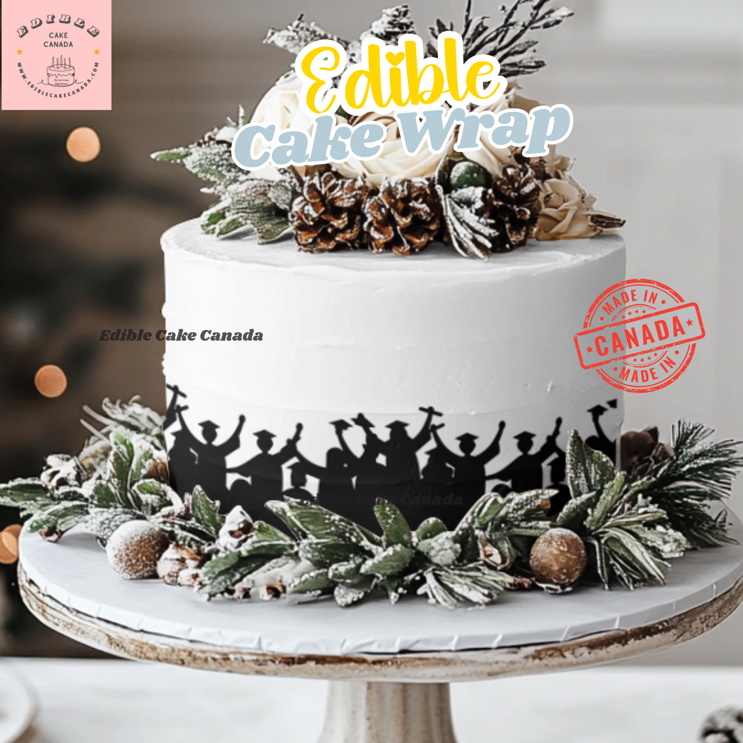 EDIBLE Icing Graduation cake wrap Graduation Edible Cake Wrap