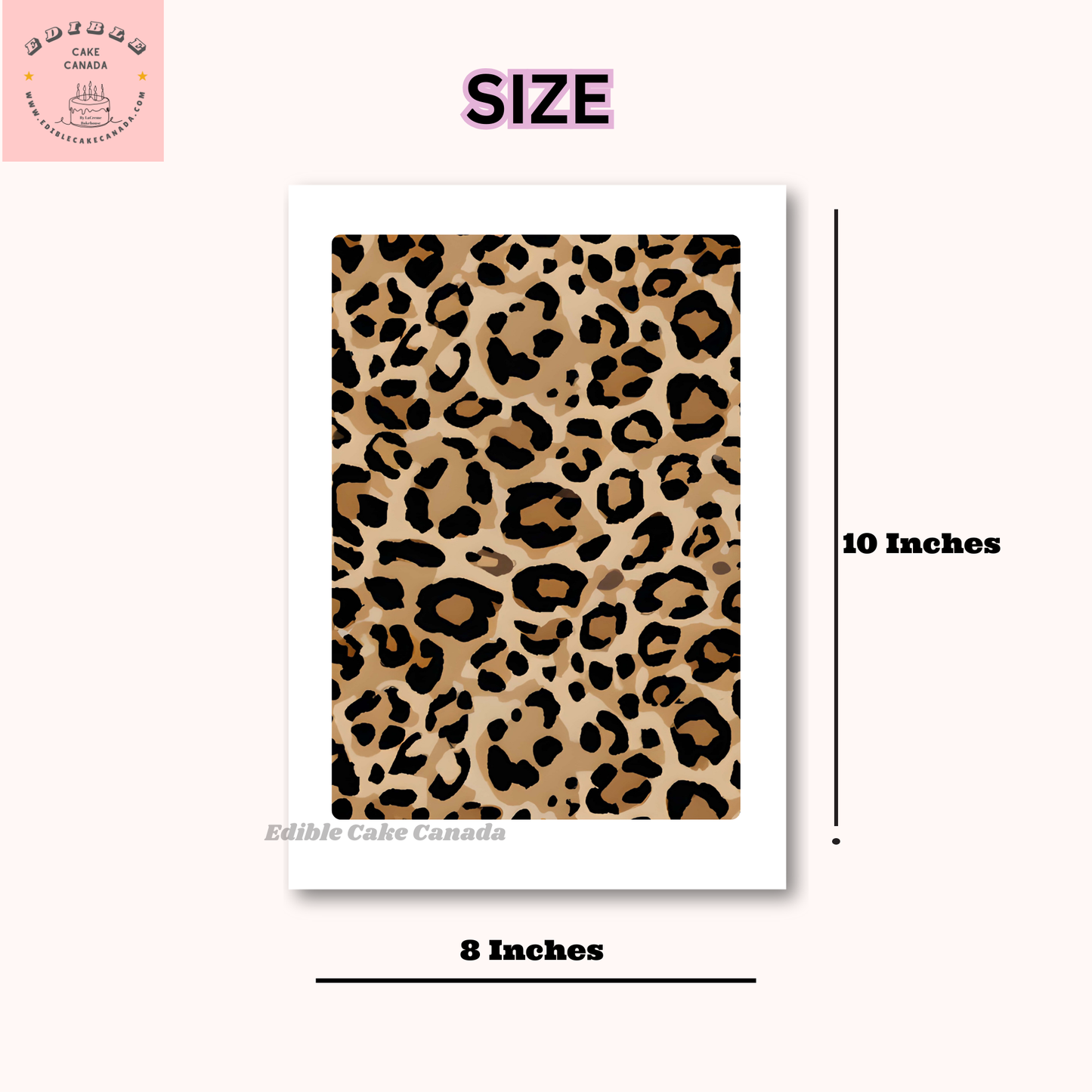 EDIBLE Leopard Print Cake Wrap Cake Topper | Edible Icing Sheet for Wild & Tropical Frosting sheet | Jungle Safari Birthday Party