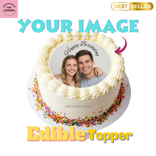 Custom Edible Photo Cake Topper – Personalized Icing Sheet with Your Image or Logo | High-Quality Food-Grade Print