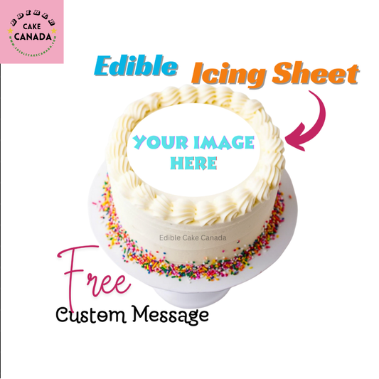 Custom Edible Photo Cake Topper – Personalized Icing Sheet with Your Image or Logo | High-Quality Food-Grade Print