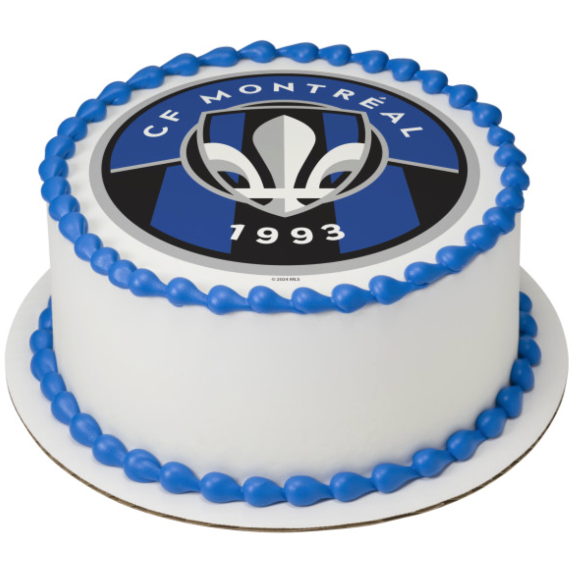 CF Montréal MLS officially licensed PhotoCake edible image cake topper printed on edible icing sheet in Canada

