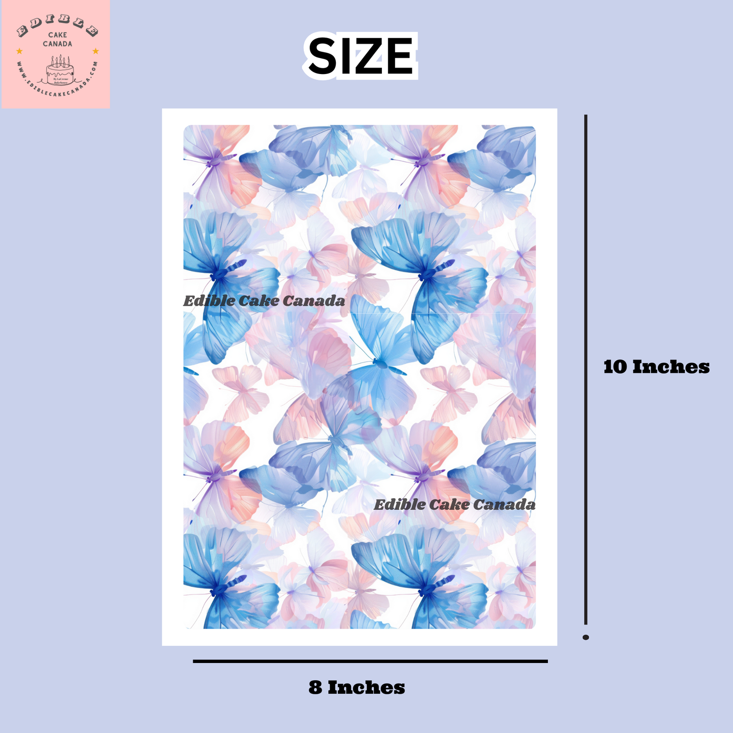 Edible Cake Wrap | Elegant Color fulButterfly Pattern Cake Wrap | Edible Icing Sheet for Birthday Cake
